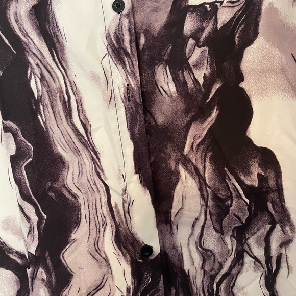 SHEIN Marble Print Button Down - Picture 3 of 5